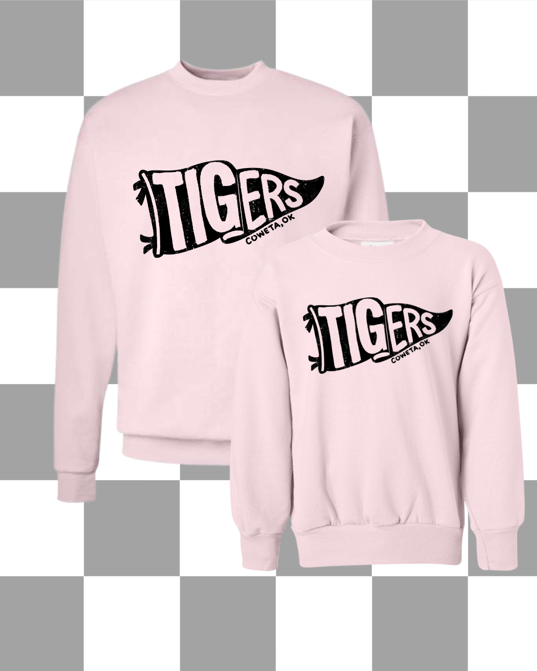 BA/Coweta Pink Tigers Sweatshirt (Adult, Youth Sizes)