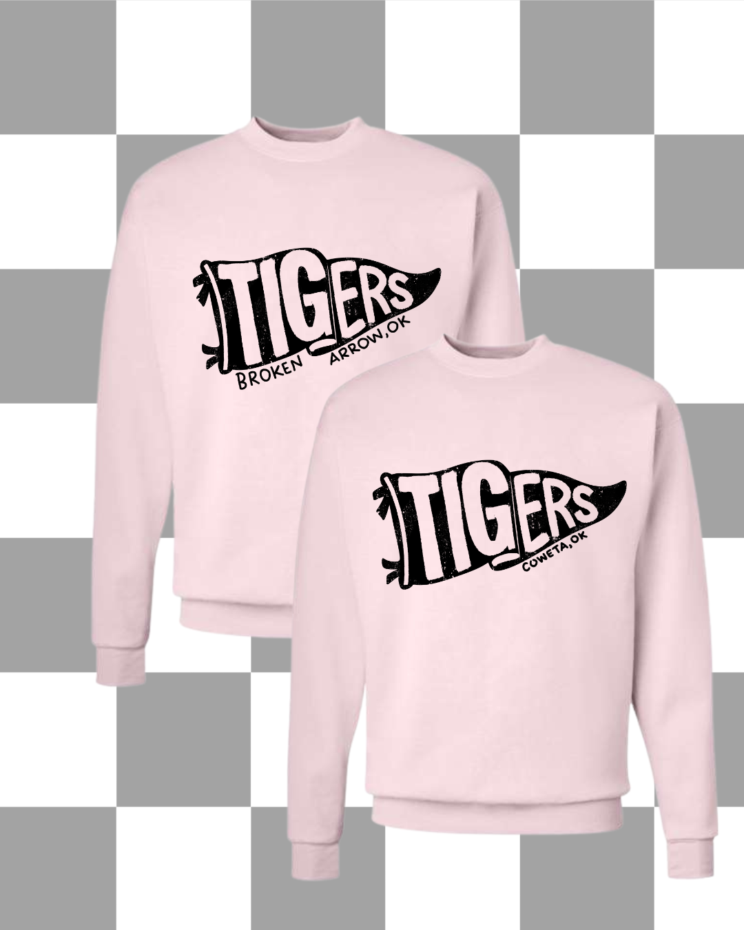 BA/Coweta Pink Tigers Sweatshirt (Adult, Youth Sizes)