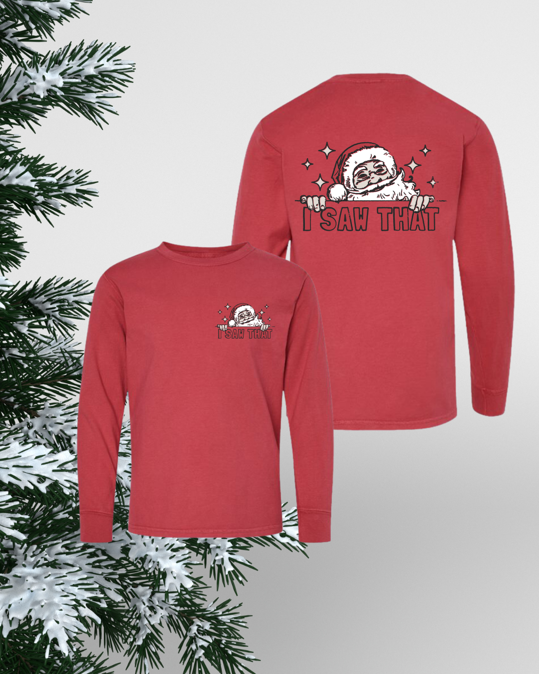 Santa's Watching Long Sleeve Tee (Youth)