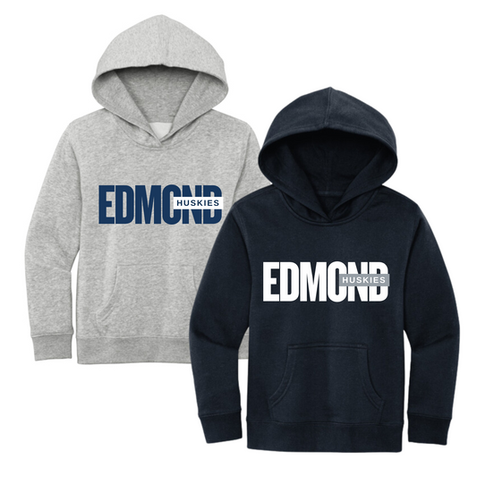 Edmond Huskies Youth Hoodie- (Navy/Grey Options)