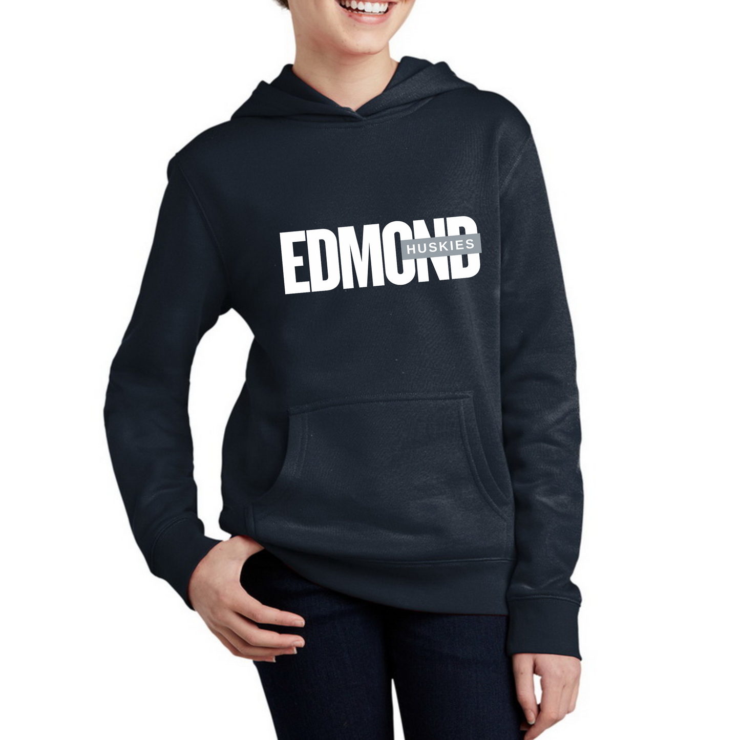 Edmond Huskies Youth Hoodie- (Navy/Grey Options)