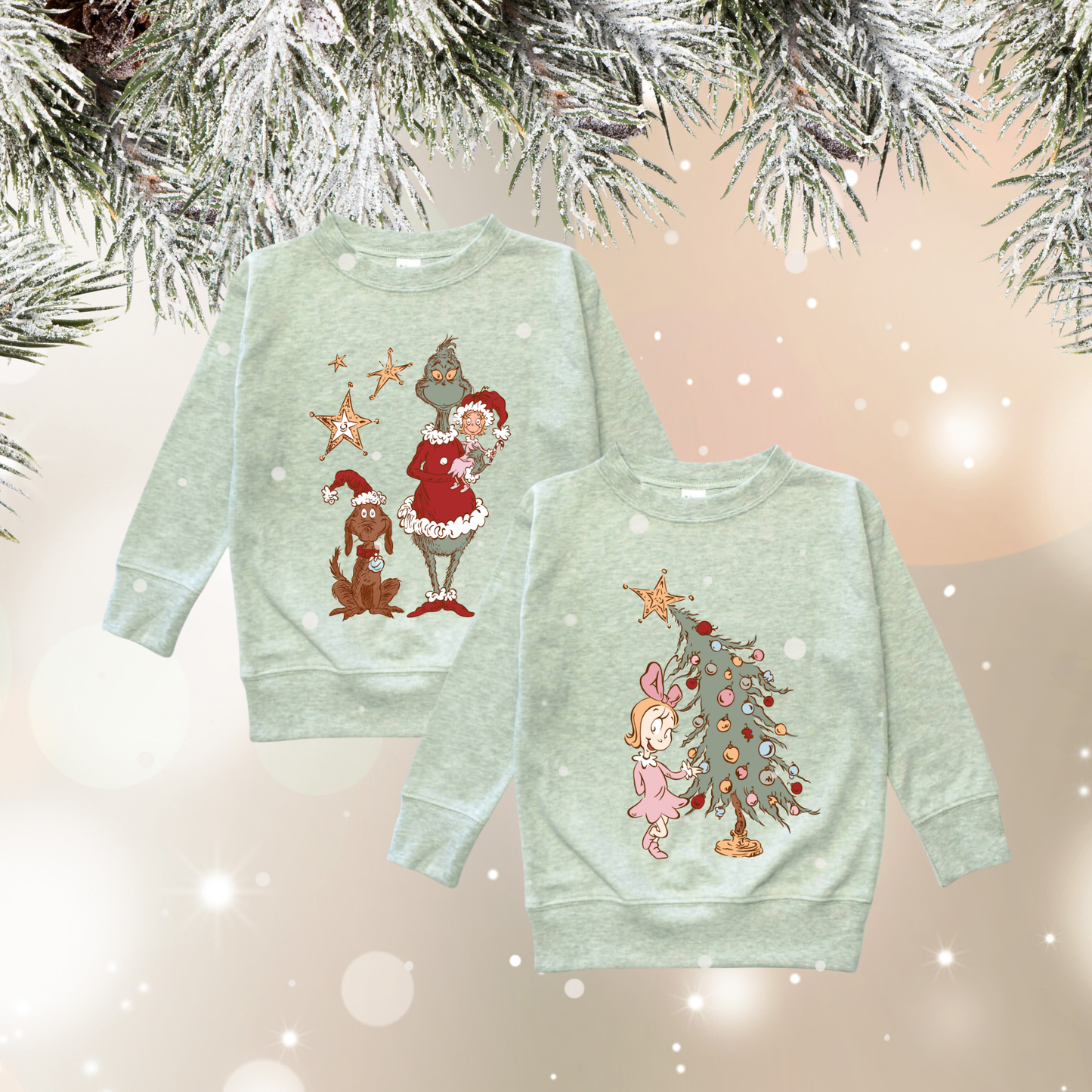 Grinch & Cindy Loo Crewneck (Toddler/Youth)