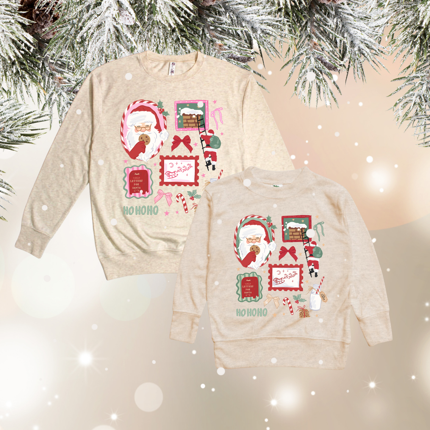 Classic Christmas Feels Crewneck (Matching Sizes/Two Color Designs)